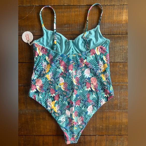 B Swim Jetty Tropicalia Underwire 1pc Swimsuit L/XL - Picture 5 of 6